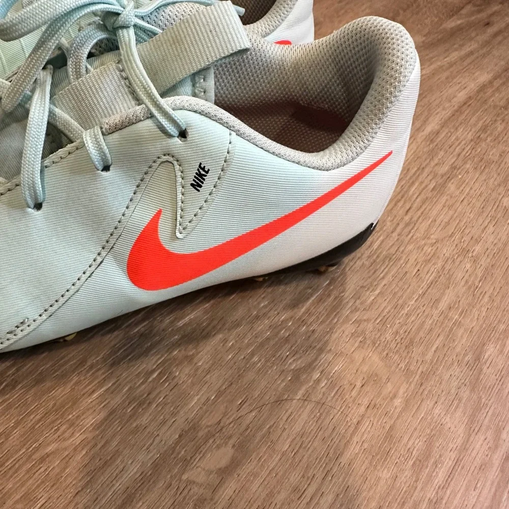 Nike Phantom GX Soccer Cleats Kids 3.5Y Blue Orange Athletic Shoes Youth Sports