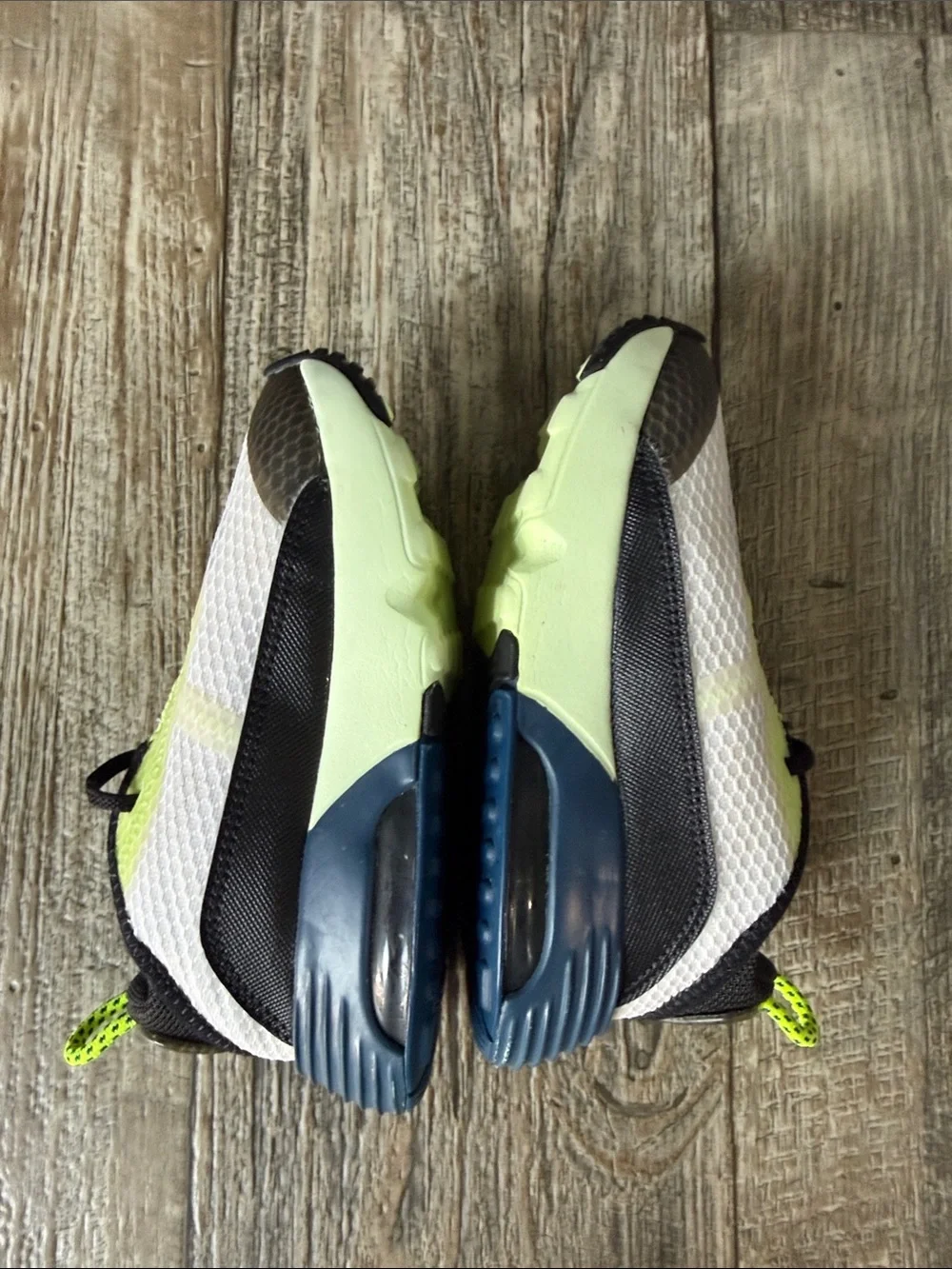 🌟Nike Air Max 🌟2090 Kids' Lightweight Mesh Sneakers - White & Neon Yellow, 9c